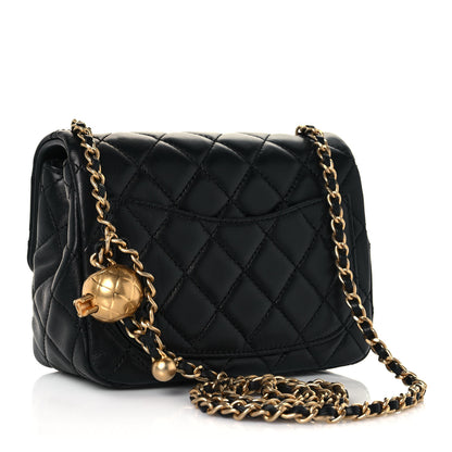 Chanel Lambskin Quilted Mini Pearl Crush Flap Black 3 of 13