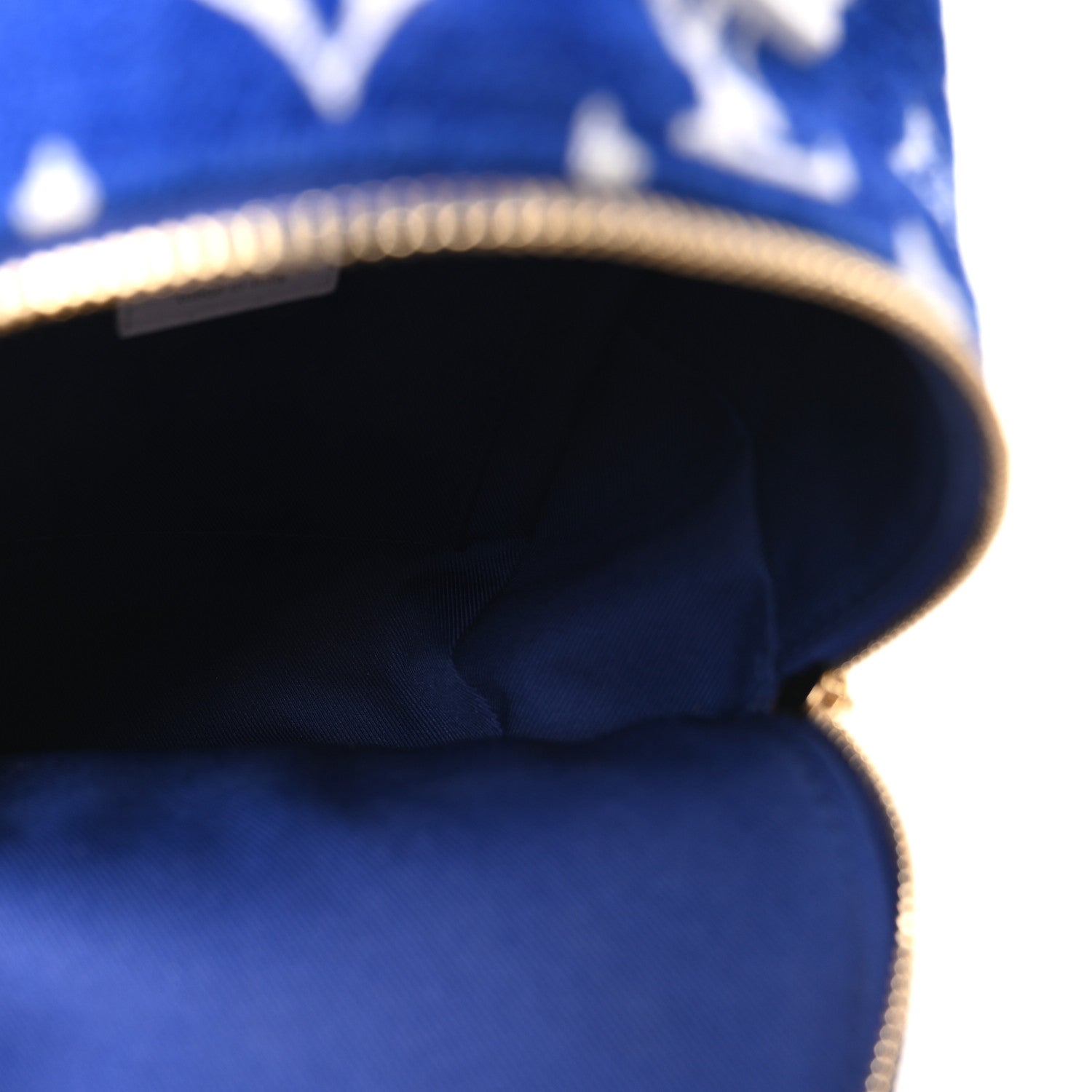 Louis Vuitton Jacquard Velvet Monogram Palm Springs Backpack Mini Blue 4 of 9