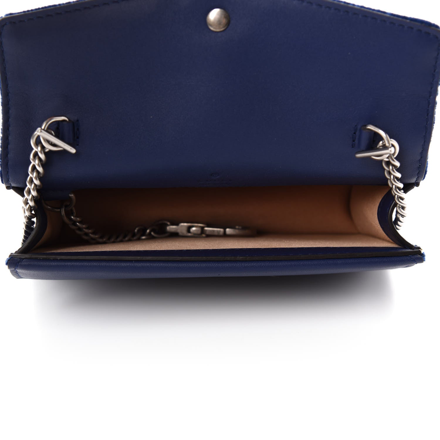 Gucci Velvet Super Mini Dionysus Shoulder Bag Cobalt 5 of 10