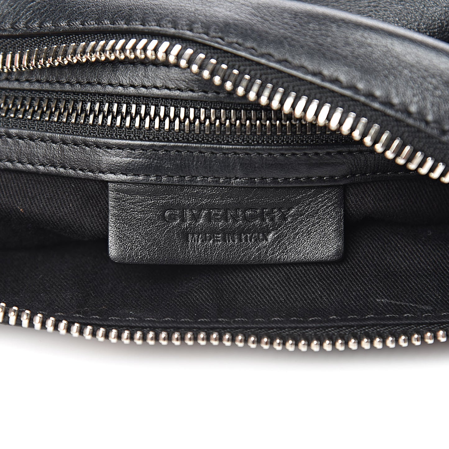 Smooth Calfskin Wood Paneled Small Pandora Black