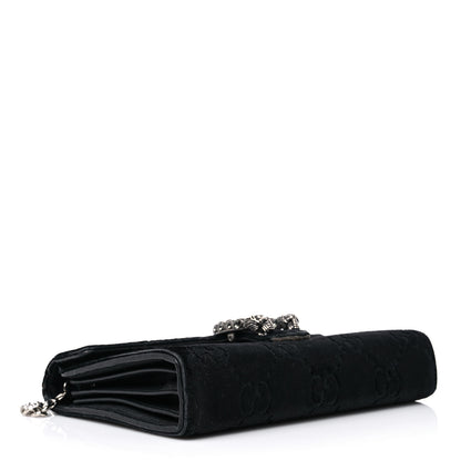 Gucci Velvet GG Monogram Mini Dionysus Chain Wallet Black 4 of 18