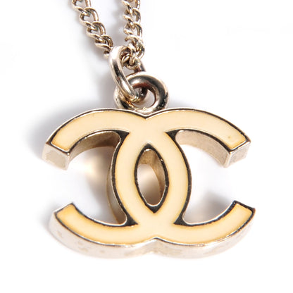 Chanel Enamel CC Necklace Beige 6 of 6