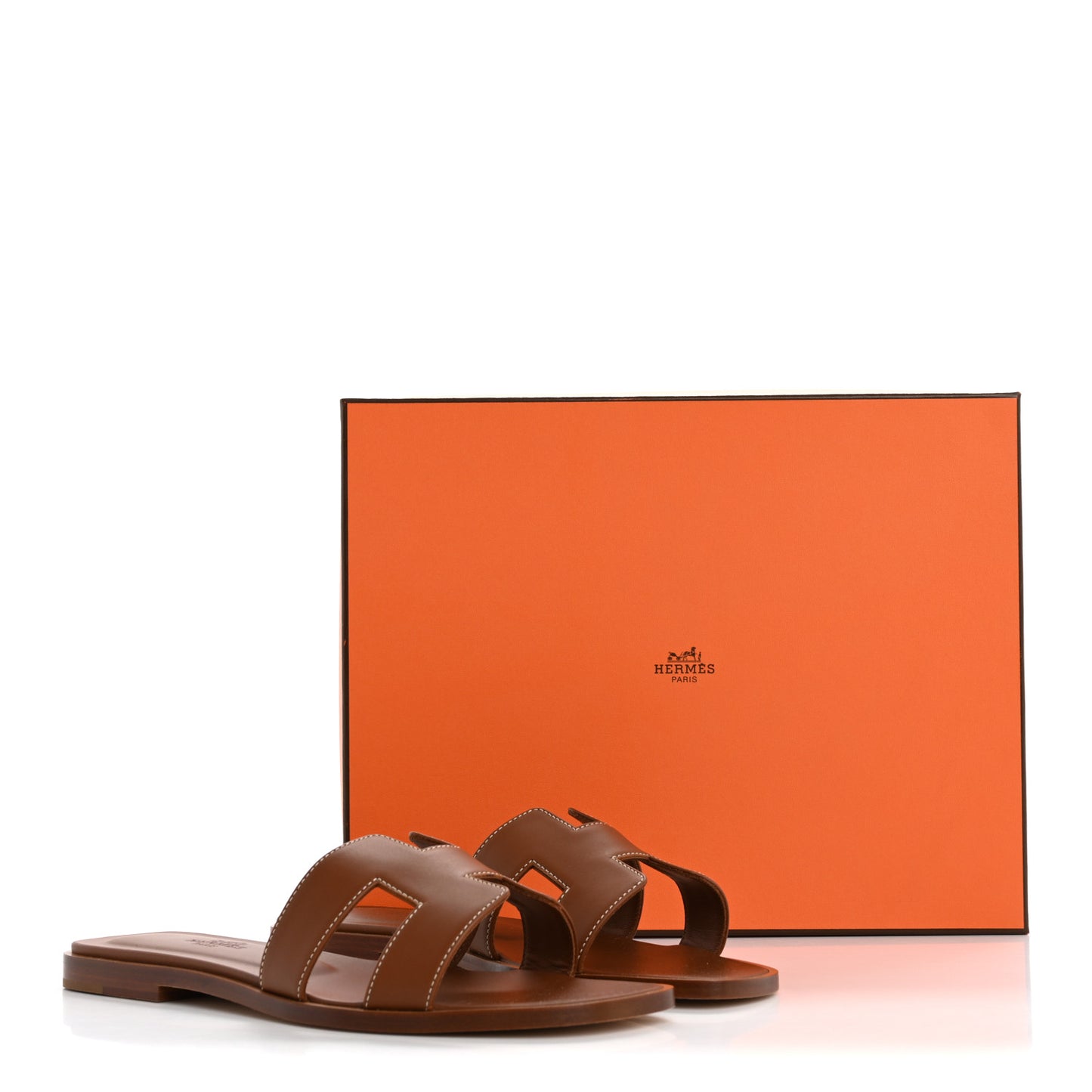 Box Calfskin Oran Sandals 37 Gold