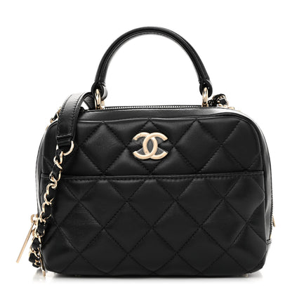 Chanel Lambskin Quilted Small Trendy CC Bowling Bag Black 1 of 10