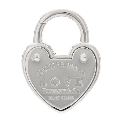 Tiffany Sterling Silver Return to Love Heart Lock Charm 1 of 4