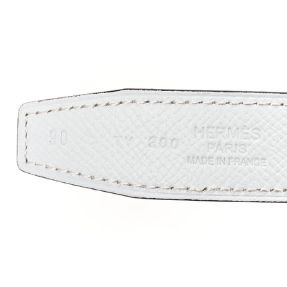 Hermes Epsom Swift 24mm Mini Constance H Belt 90 36 White Etoupe 5 of 6