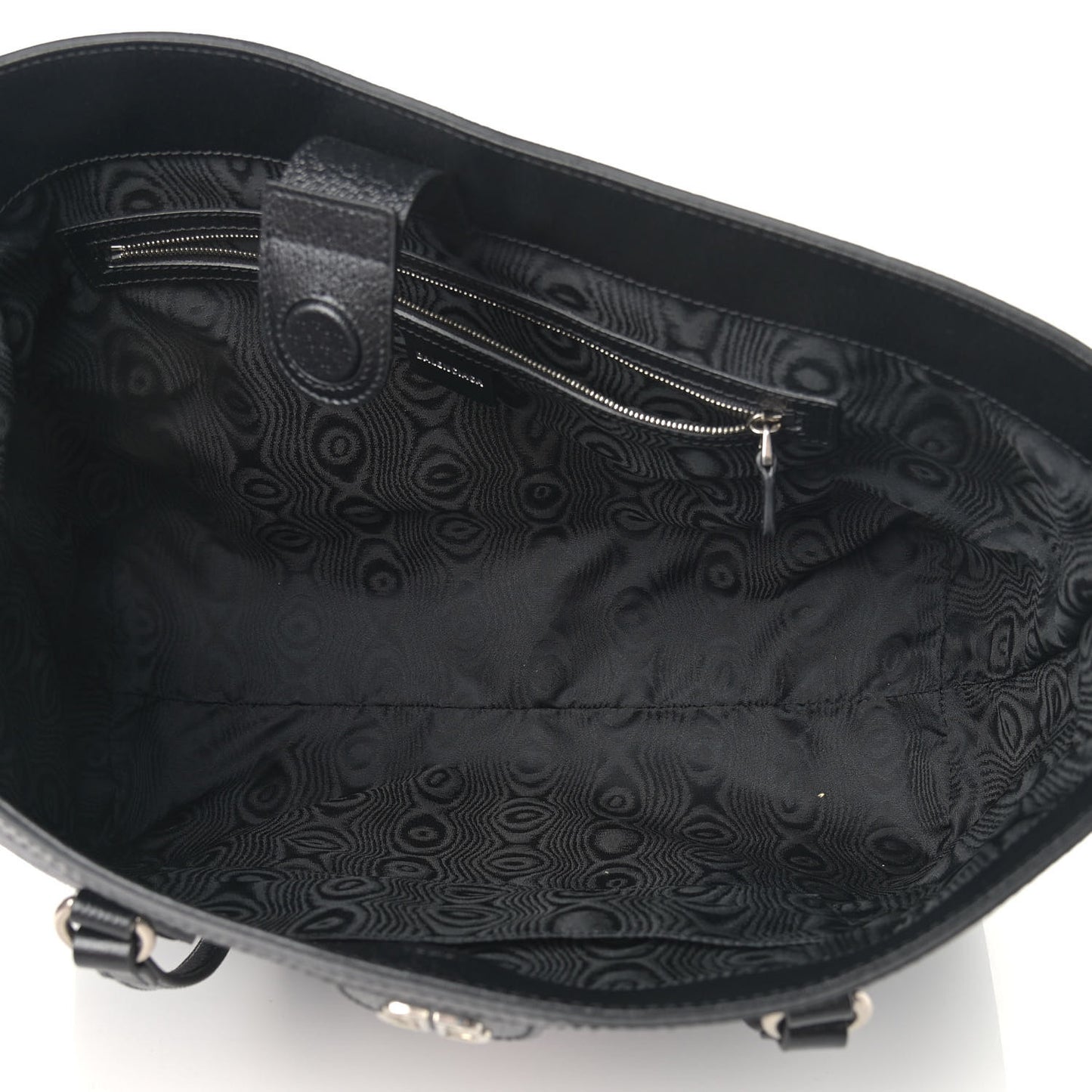 X BALENCIAGA BB Monogram Web Medium Ophidia Shopping Tote Black