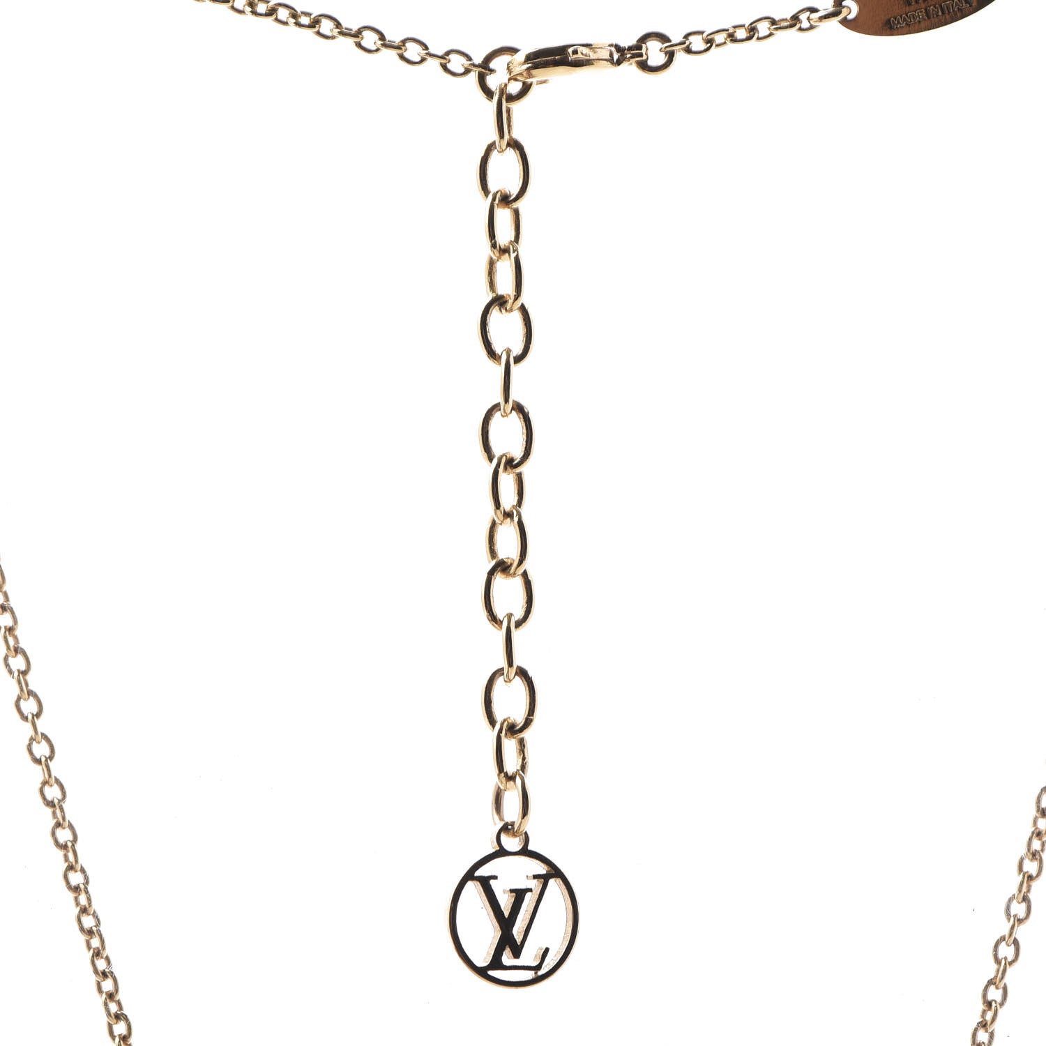 Louis Vuitton Essential V Necklace Gold 4 of 6