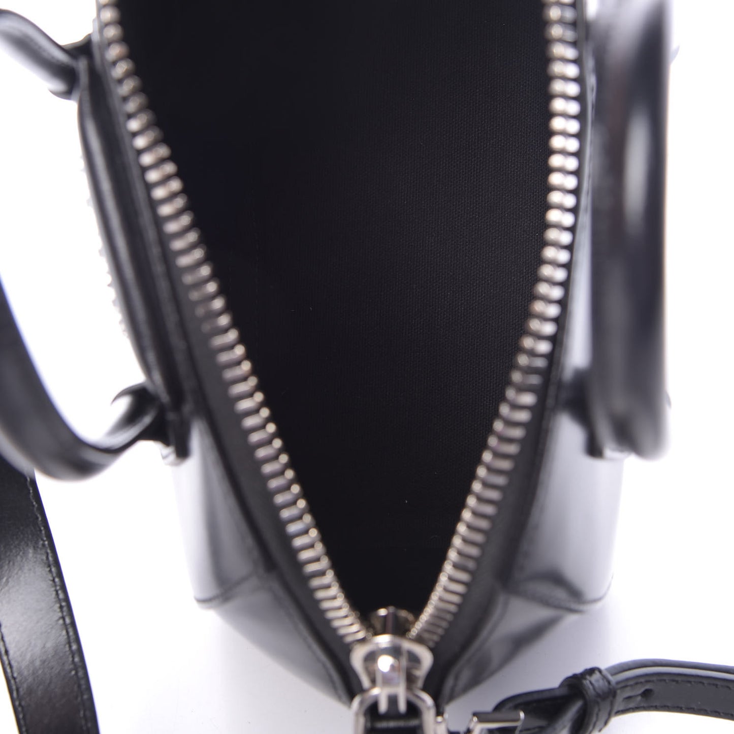 Shiny Lord Calfskin Mini Antigona Black