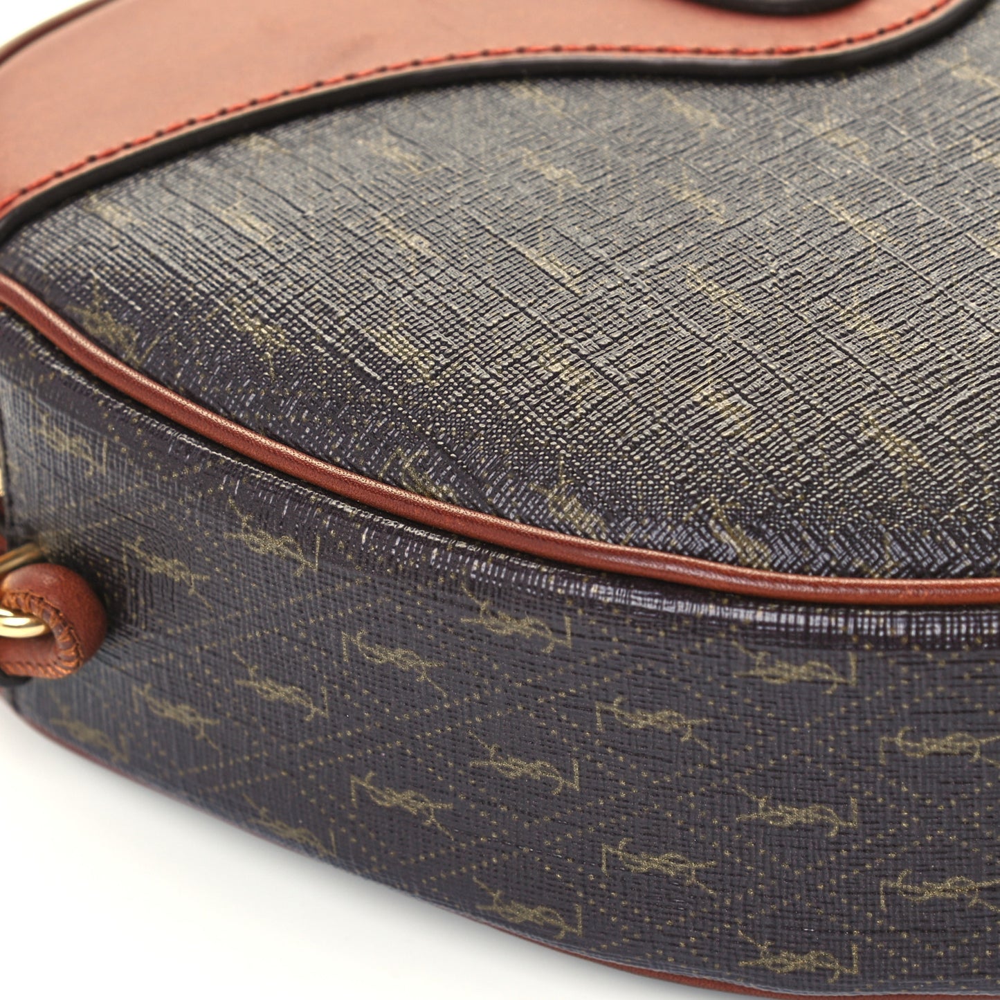 Canvas Smooth Calfskin Le Monogramme Coeur Crossbody Chestnut