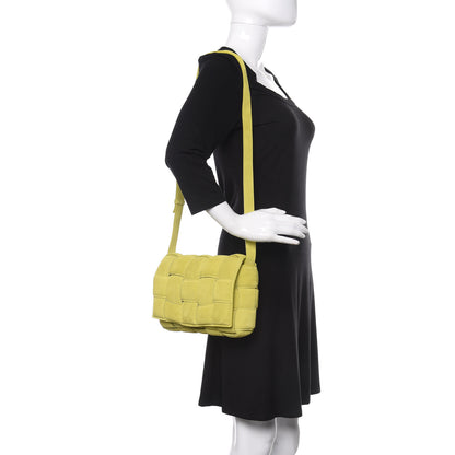 Bottega Veneta Suede Calfskin Maxi Intrecciato Padded Cassette Crossbody Bag Kiwi 2 of 9