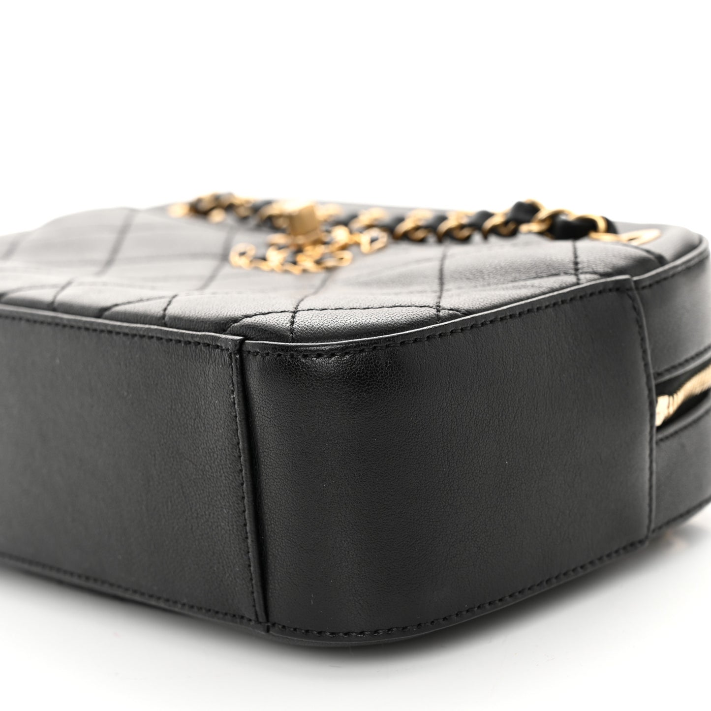 Goatskin Quilted 19 Camera Case Black