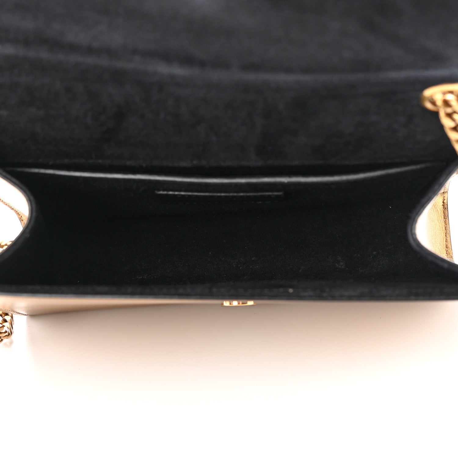 Saint Laurent Metallic Calfskin Small Classic Monogram Kate Tassel Satchel Gold 5 of 18