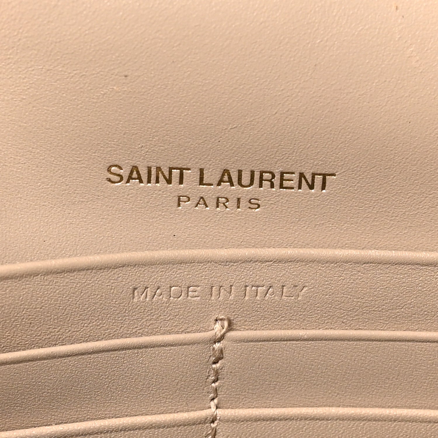 Saint Laurent Smooth Calfskin Classic Monogram Kate Tassel Chain Wallet Nude Powder 6 of 10