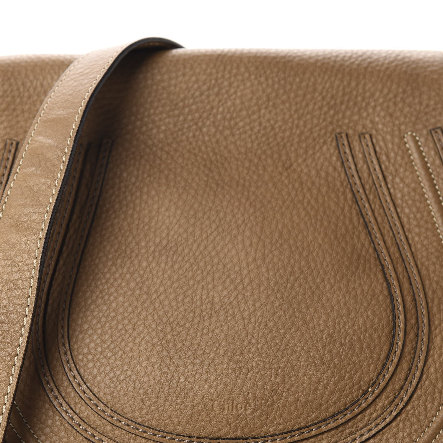 Chloe Calfskin Medium Marcie Round Crossbody Bag Nut 10 of 10