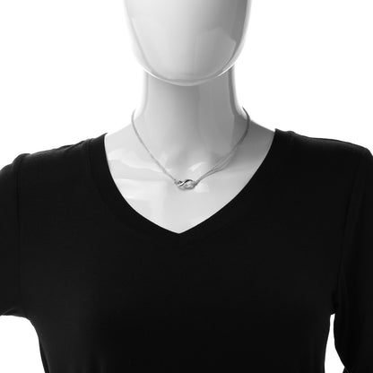 Tiffany Sterling Silver Figure 8 Pendant Necklace 2 of 5
