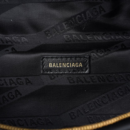 Balenciaga Shiny Goatskin Allover Logo Embossed XS Souvenir Belt Bag Black 5 of 10