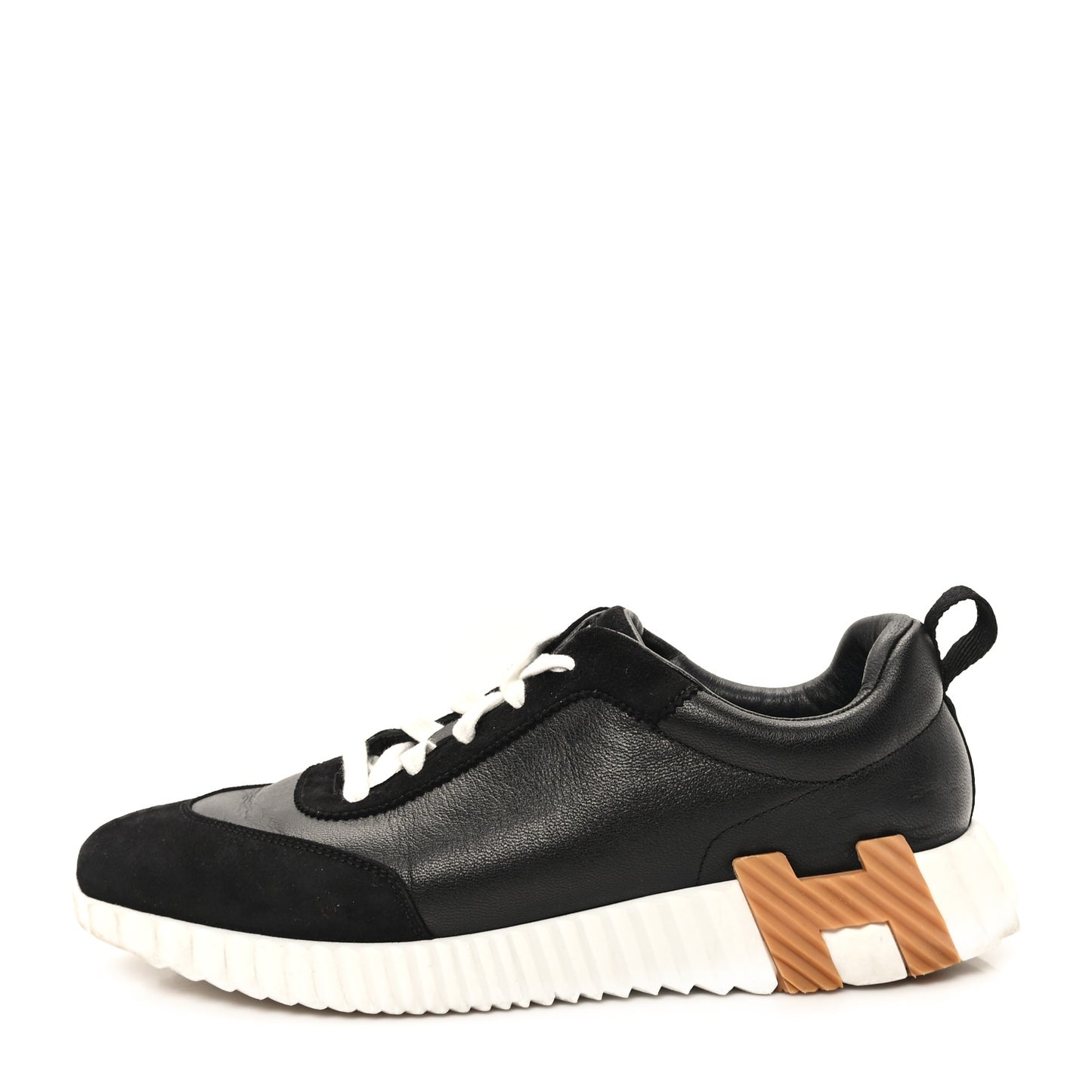 Goatskin Suede Goatskin Bouncing Sneakers 41 Black