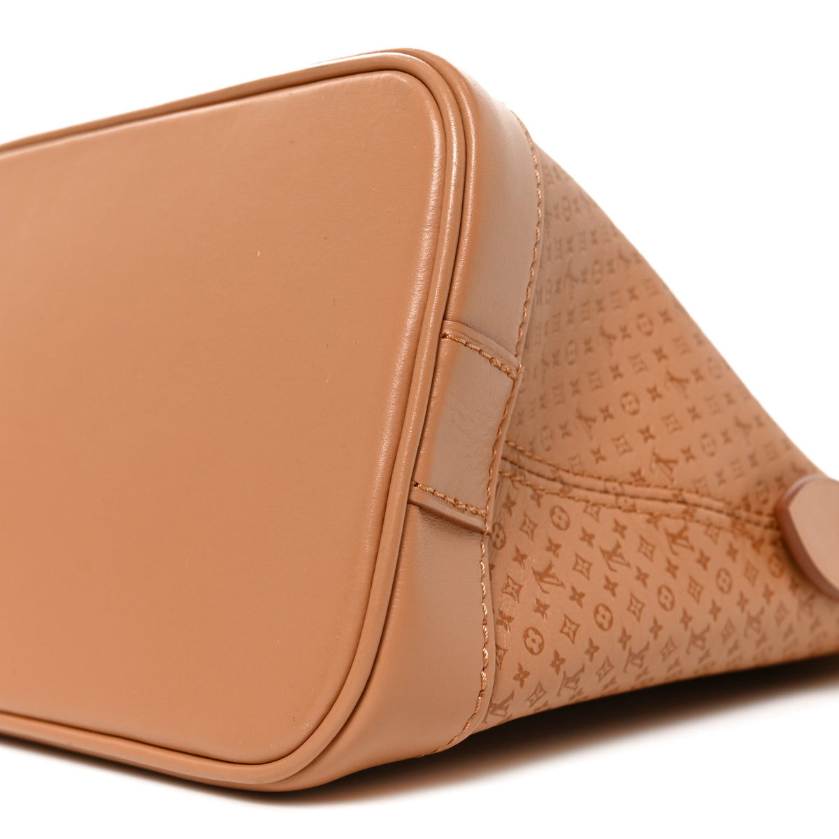 Calfskin Minigram Alma MM Soft Hazelnut