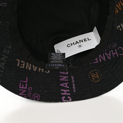 Chanel Denim Mood Cloche Bucket Hat S Black 8 of 8