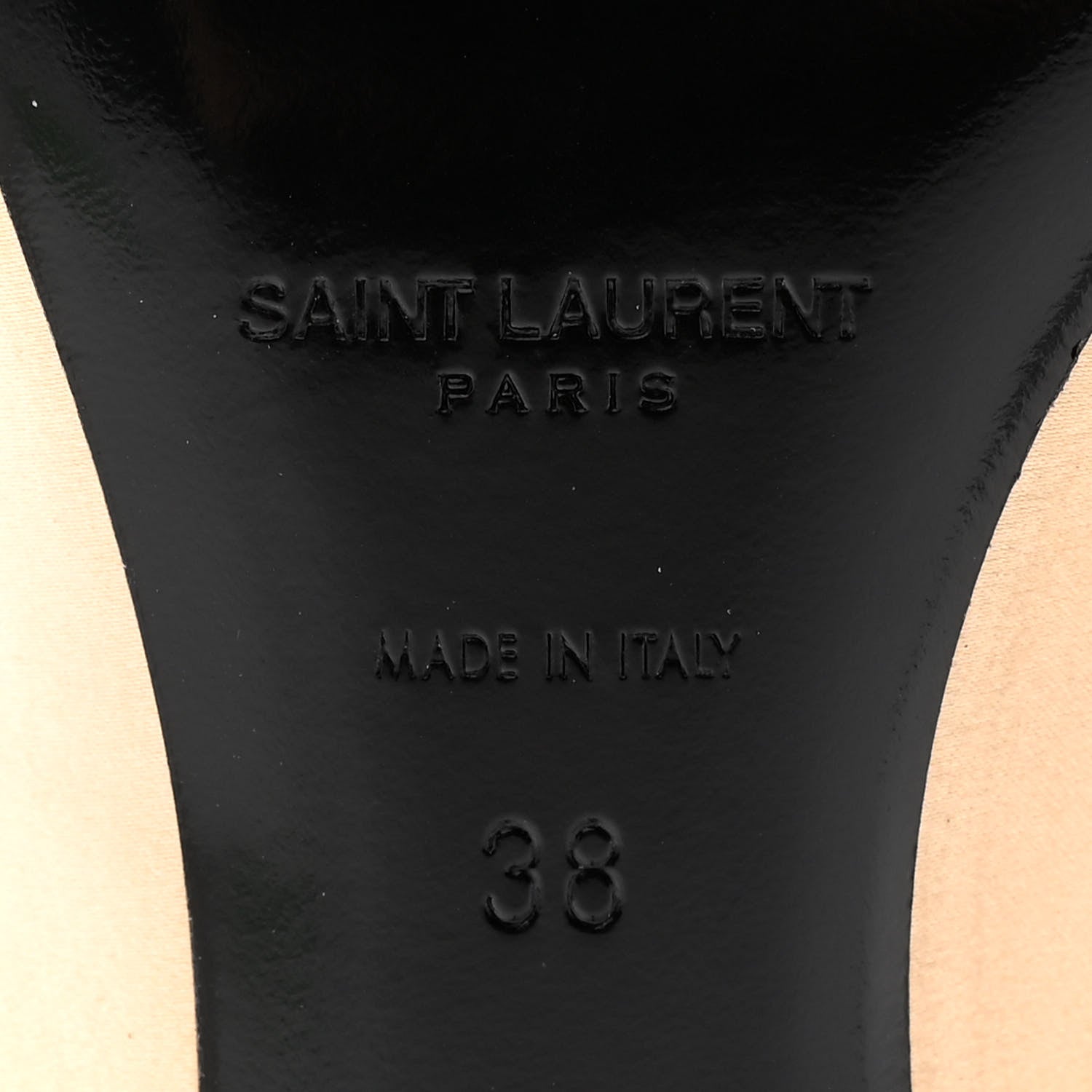 Saint Laurent Satin Feather Mae Mule Sandals 38 Soft Nude 6 of 13