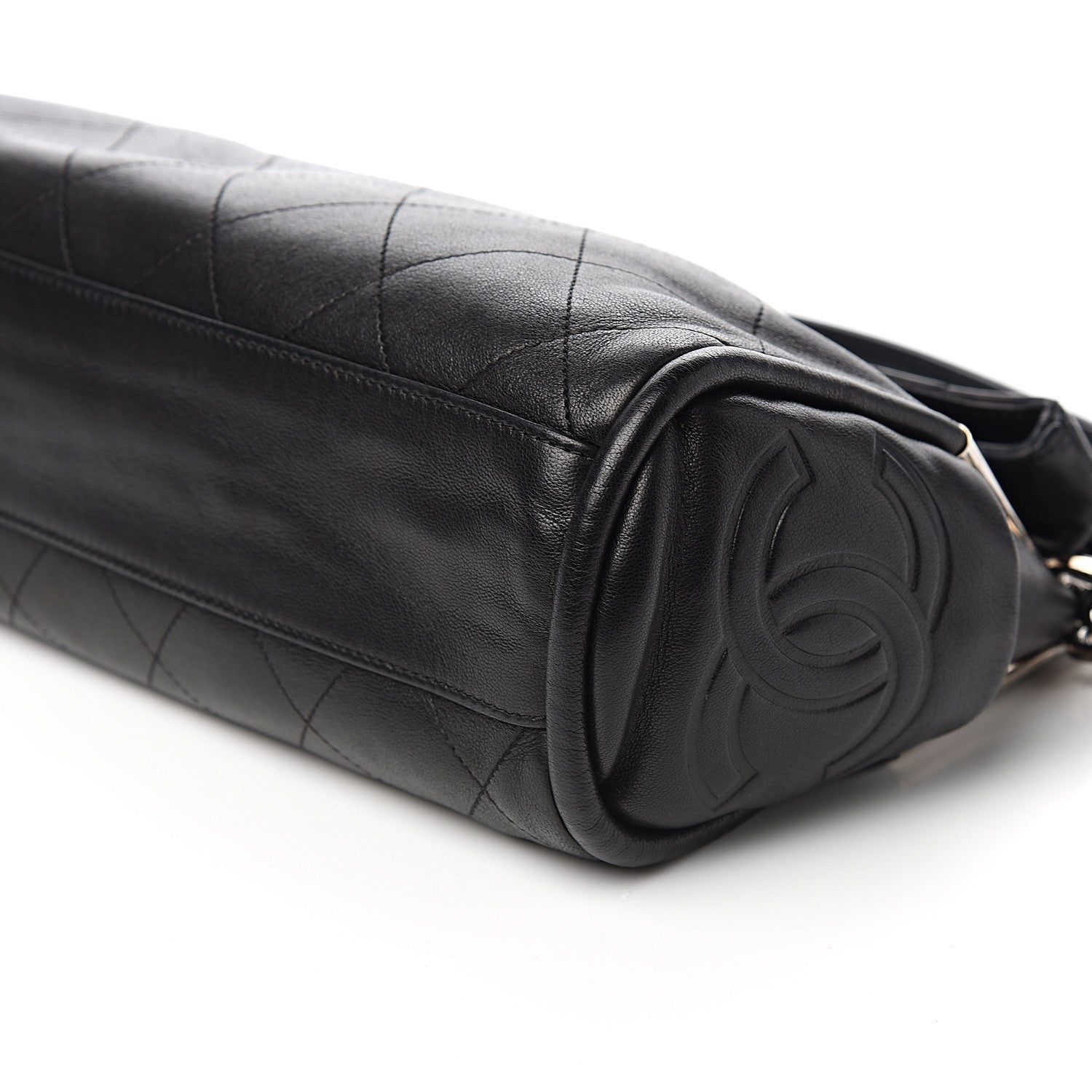 Chanel Lambskin Stitched Medium Ultimate Soft Tote Black 8 of 9