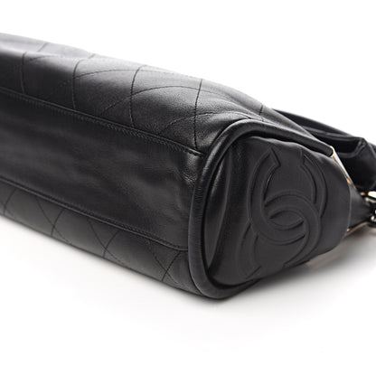 Chanel Lambskin Stitched Medium Ultimate Soft Tote Black 8 of 9