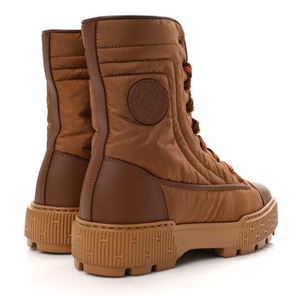Hermes Calfskin Parachute Fresh Ankle Boots 36 Brun Amourette 4 of 10