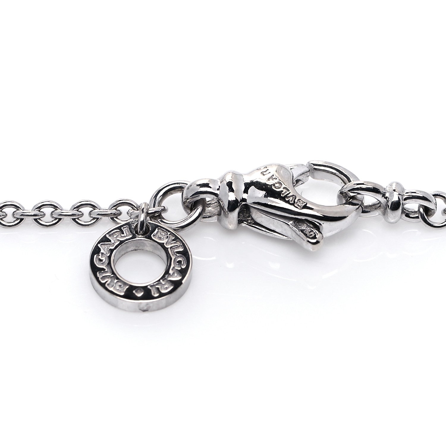 Bulgari 18K White Gold B.Zero1 Pendant Necklace 4 of 5