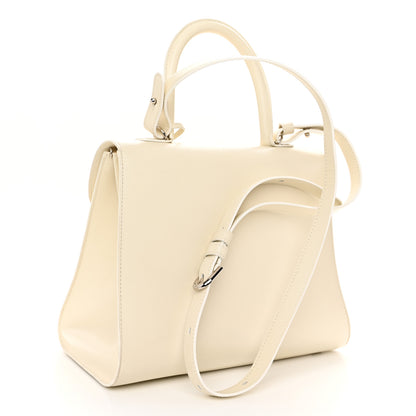Delvaux Box Calfskin Studded MM Brillant Satchel Ivory 3 of 12