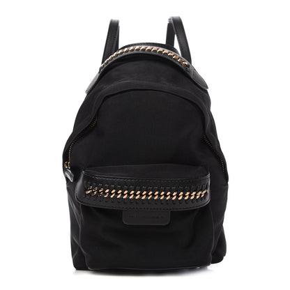 Stella McCartney Nylon Eco Alter Nappa Mini Falabella GO Backpack Black 1 of 9