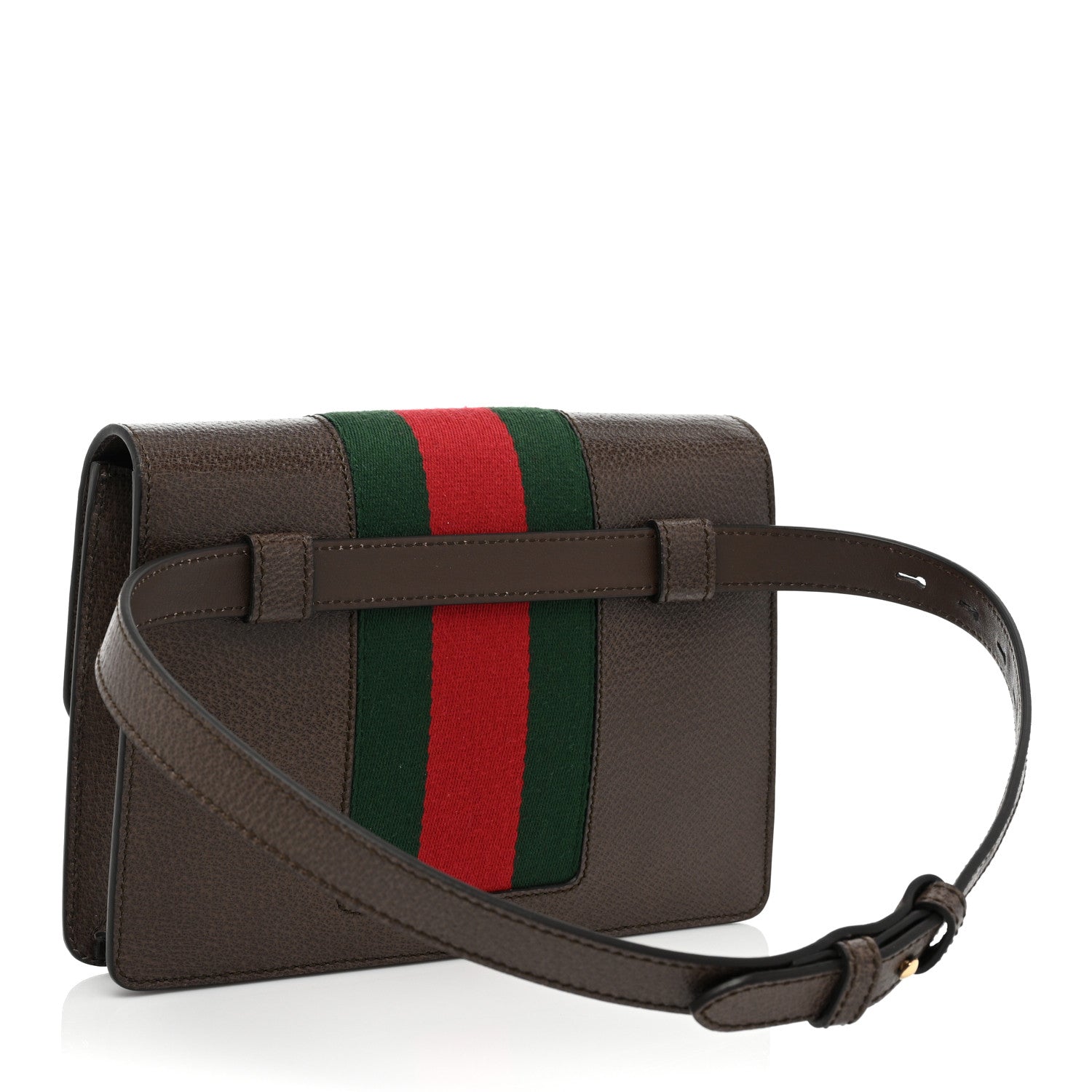 Gucci Calfskin Embroidered Sylvie Belt Bag Brown 3 of 12