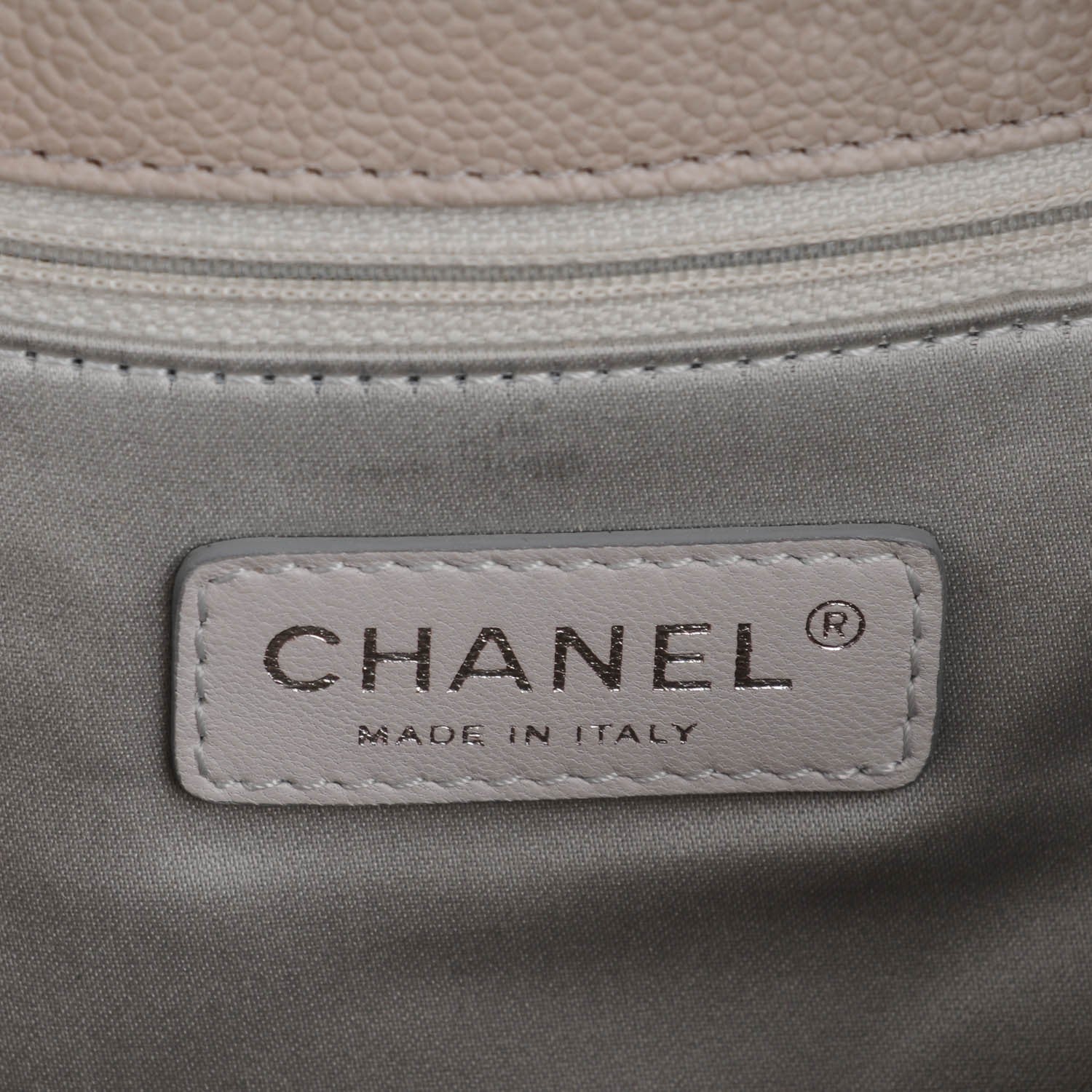 Chanel Caviar Quilted Large Elastic Tote Gray 6 of 11