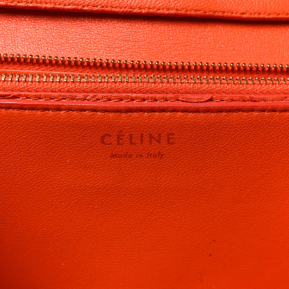 Celine Snakeskin Medium Classic Box Flap Orange 6 of 9