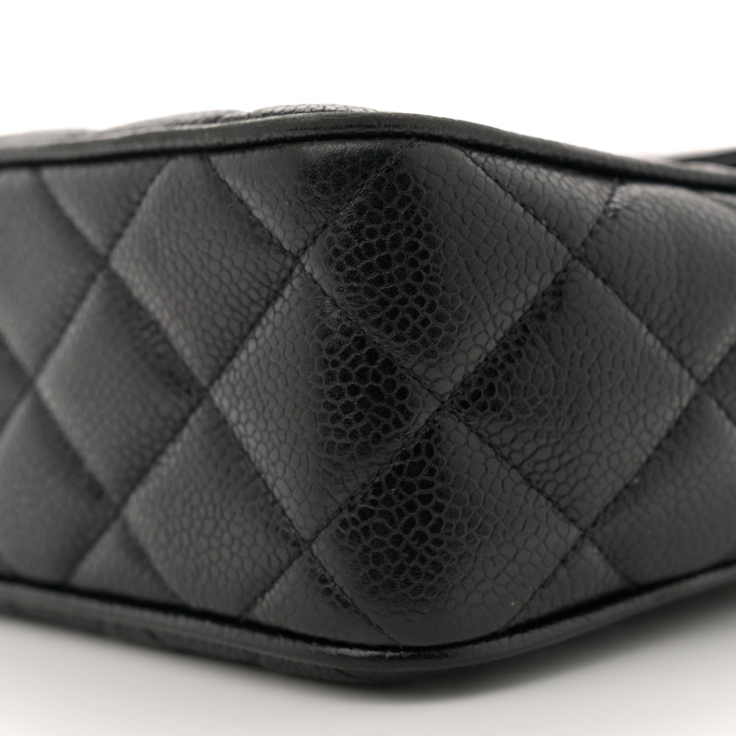 Caviar Quilted Camera Case Black
