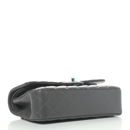 Chanel Lambskin Quilted Medium Double Flap Dark Grey 3 of 4