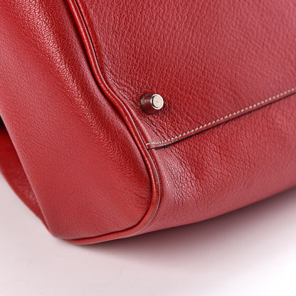 Prada Goatskin Cerniera Doctor Bag Rubino 8 of 14