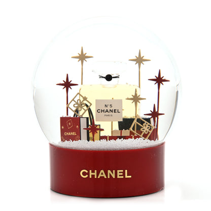 Chanel Glass N°5 Perfume Bottle Snow Globe Red 1 of 7