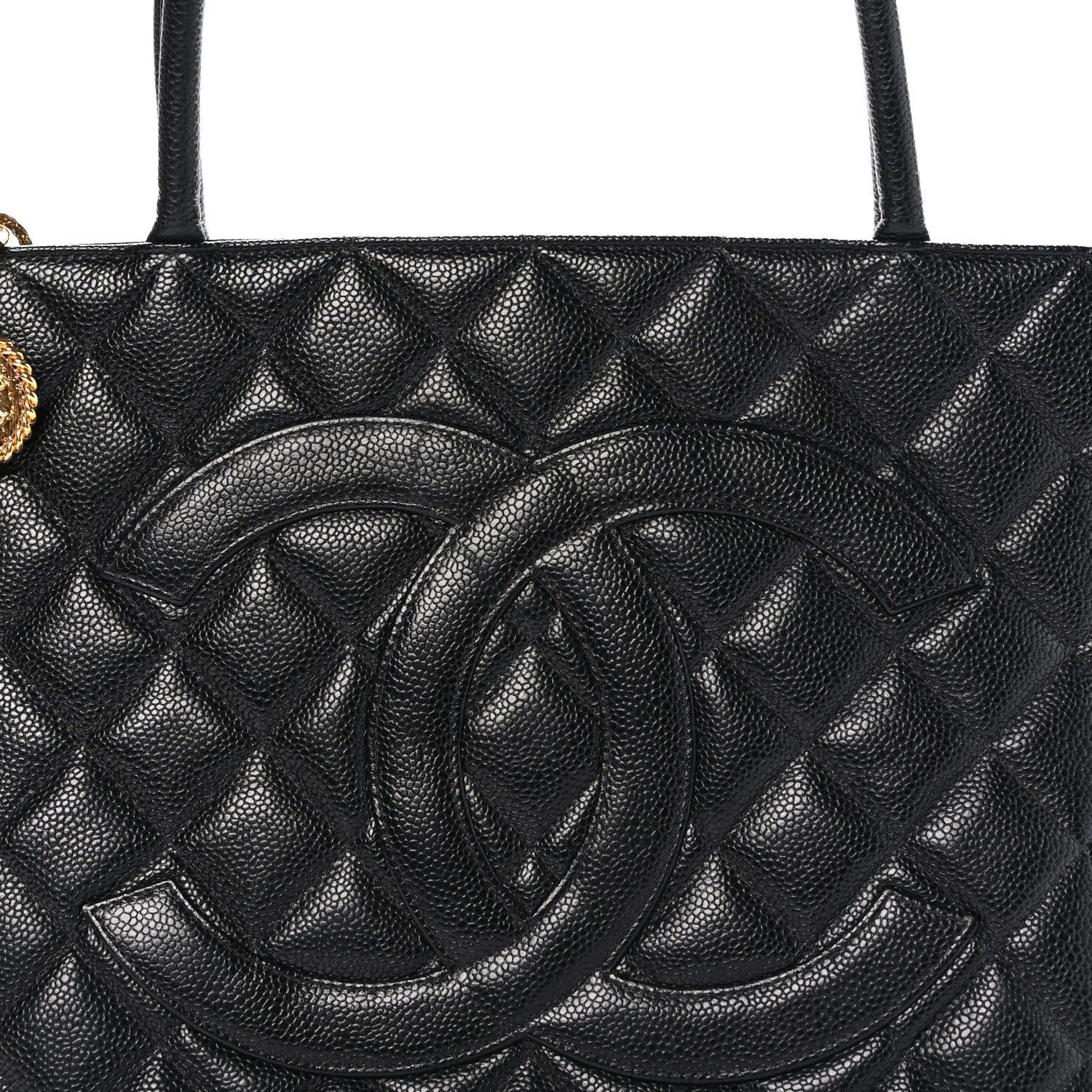 Chanel Caviar Quilted Medallion Tote Black 9 of 11