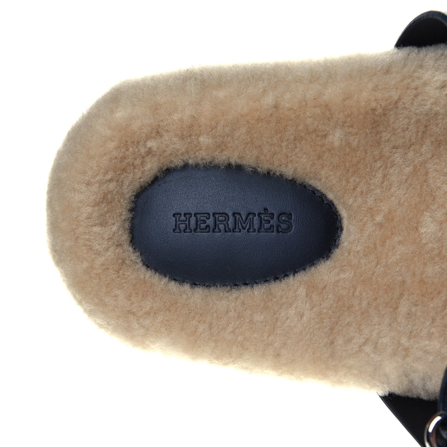 Veau Indios Woolskin Mens Chypre Sandals 45 Black Ecru