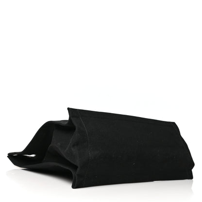 Saint Laurent Linen Calfskin Rive Gauche North South Tote Black 4 of 10