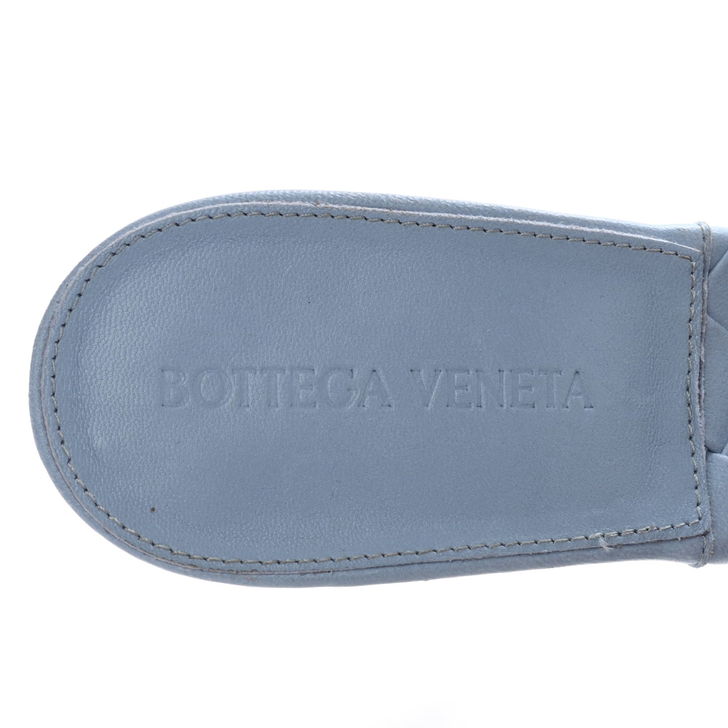Nappa Maxi Intrecciato Lido Mule Sandals 37 Ice