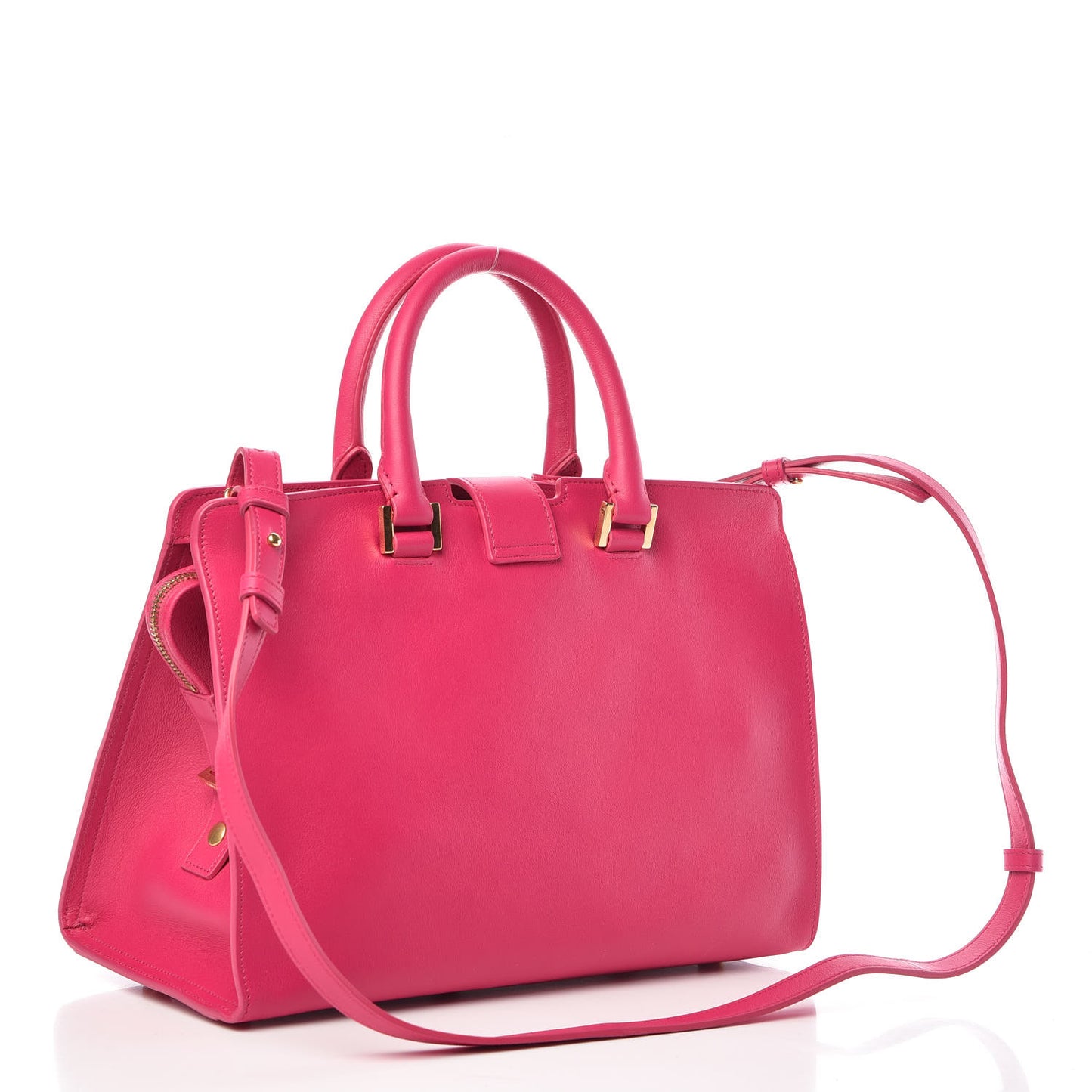 Calfskin Small Monogram Cabas Fuchsia
