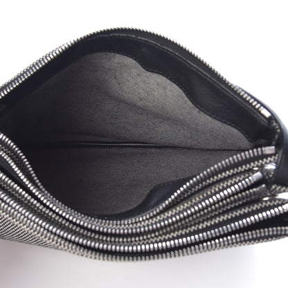 Celine Cotton Canvas Large Trio Crossbody Bag Black White 6 of 11