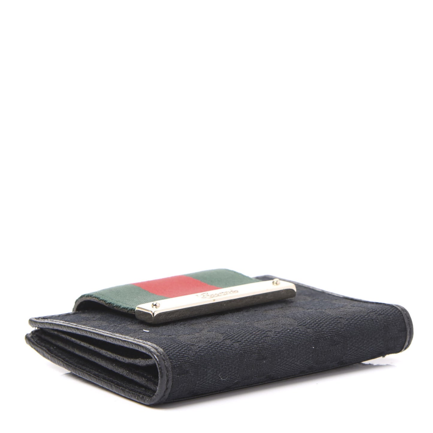Monogram Web French Flap Wallet Black
