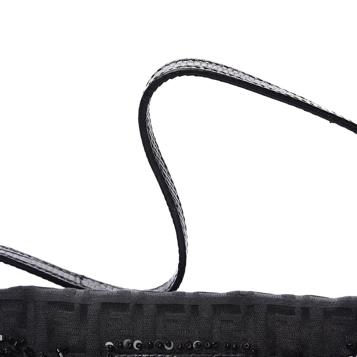 Zucchino Lizard Beaded Baguette Black