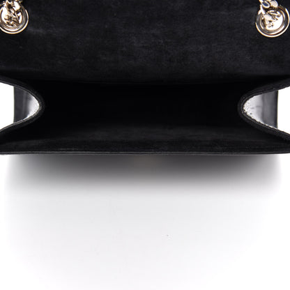 Saint Laurent Calfskin Crocodile Embossed Monogram Small Kate Tassel Satchel Black 5 of 9