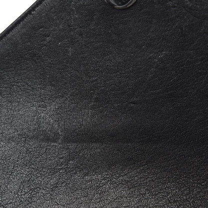 Saint Laurent Sheepskin Matelasse Chevron Monogram Medium College Bag Black 8 of 11