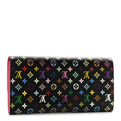 Louis Vuitton Monogram Multicolor Sarah Wallet Black Grenade 3 of 9
