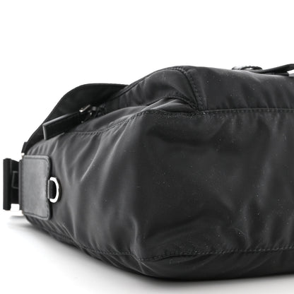 Prada Re-Nylon Vela Saffiano Pocket Single Buckle Messenger Shoulder Bag Black 11 of 12